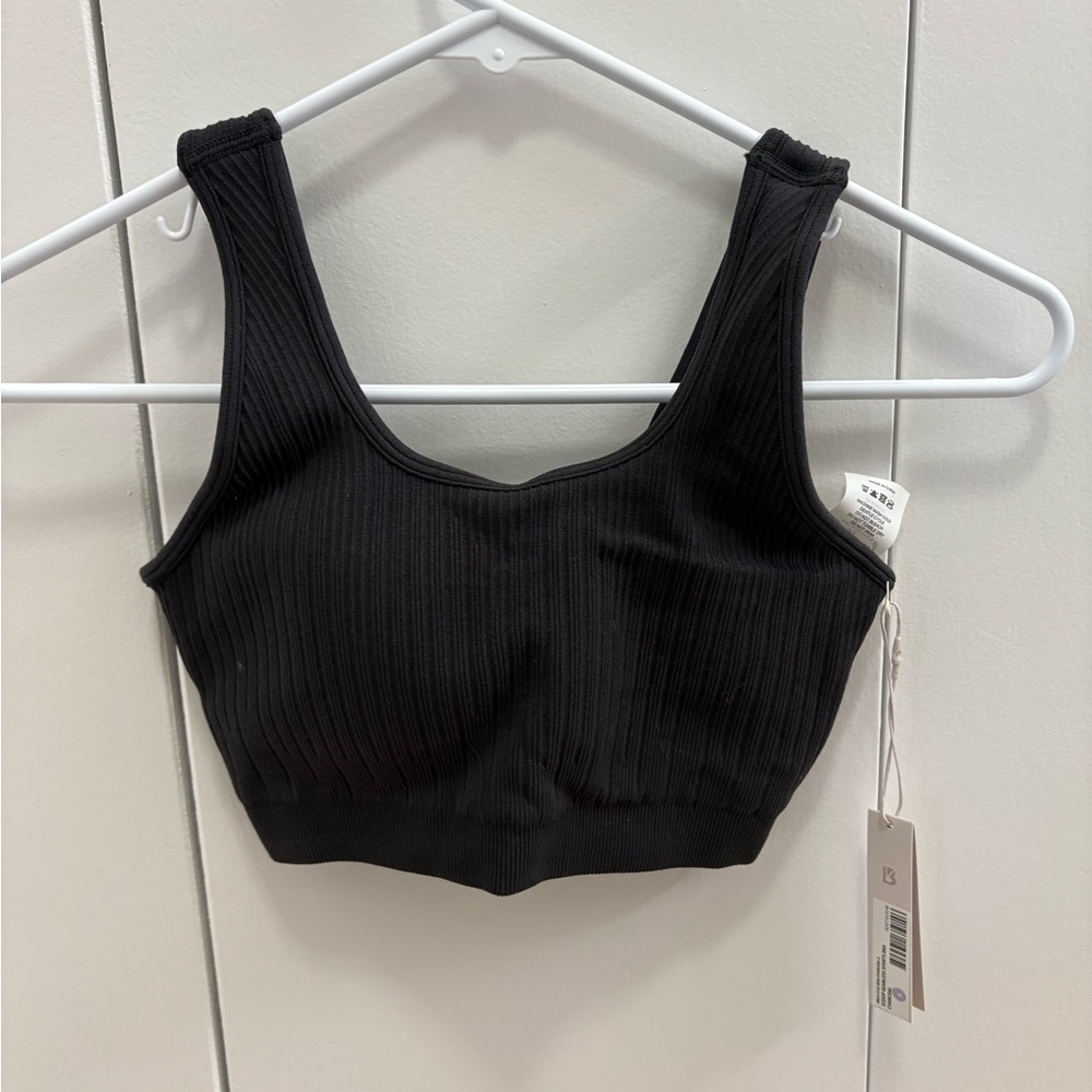 BuffBunny Black Scoop Seamless Sports Bra